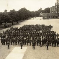 The Dulwich College O.T.C. on parade, 1915