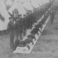 Inspection time at a Dulwich O.T.C. camp, 1913