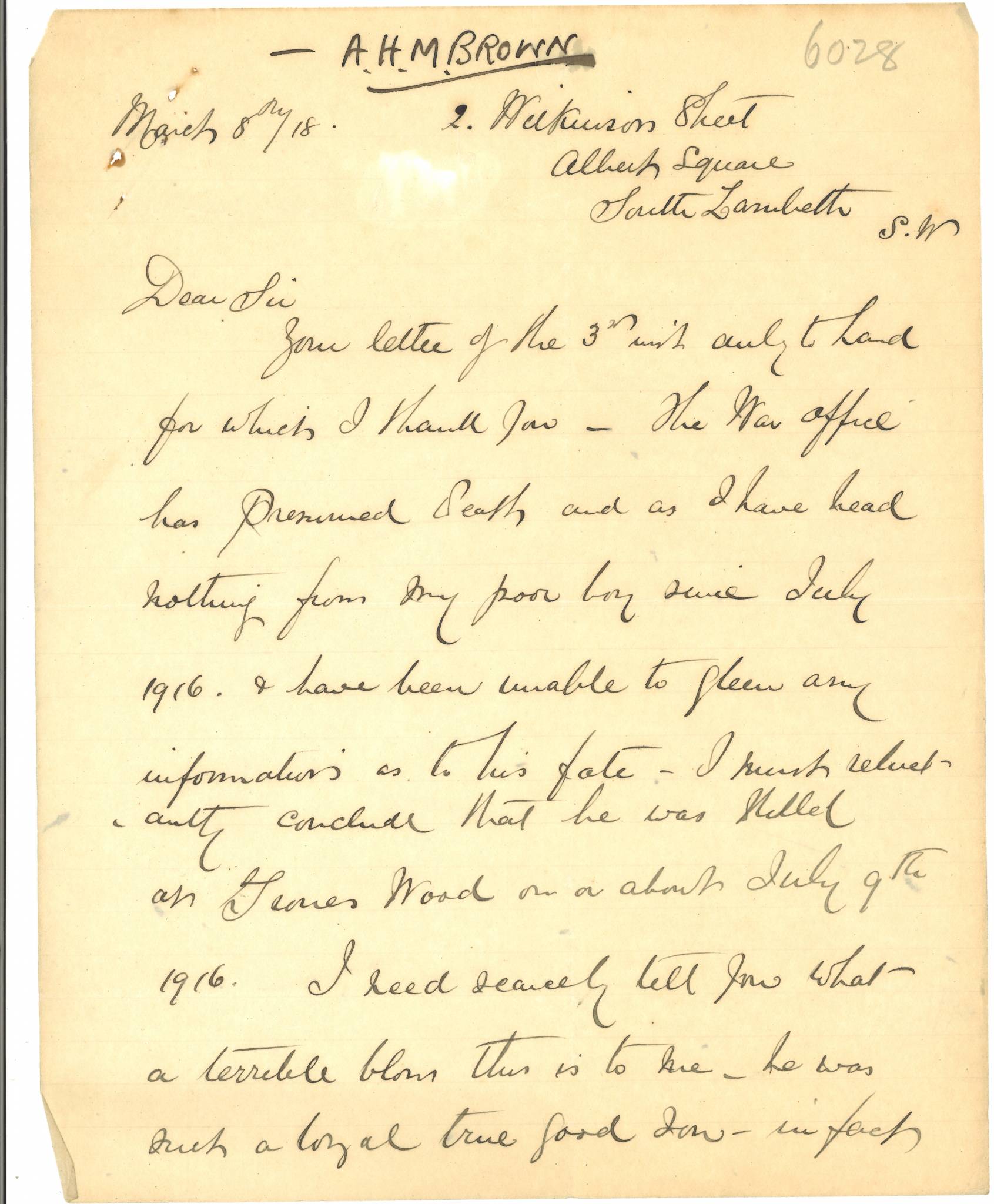 Brown AHM First Father Letter 1