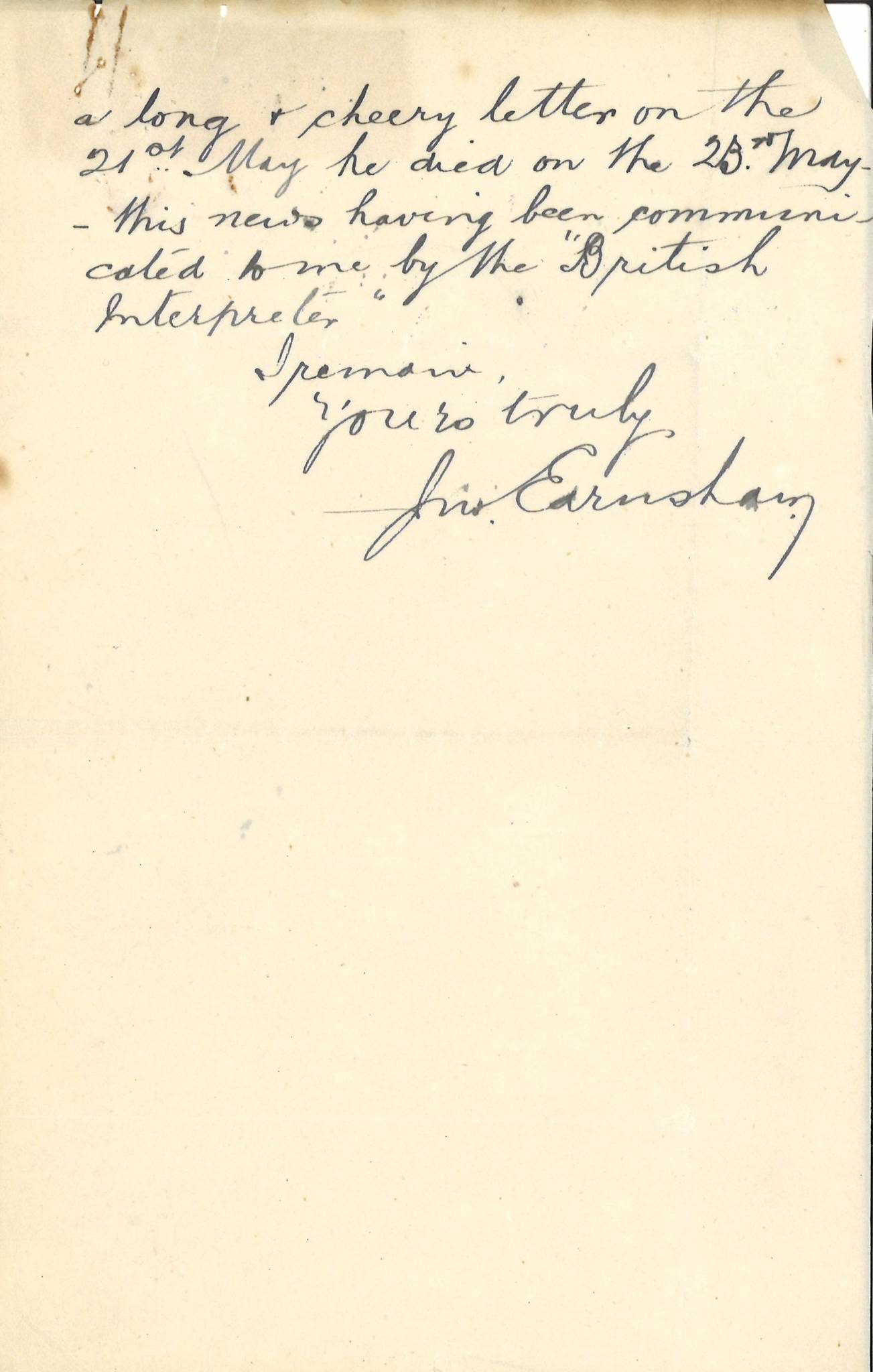 Colvill-Jones R Earlsary Letter 2