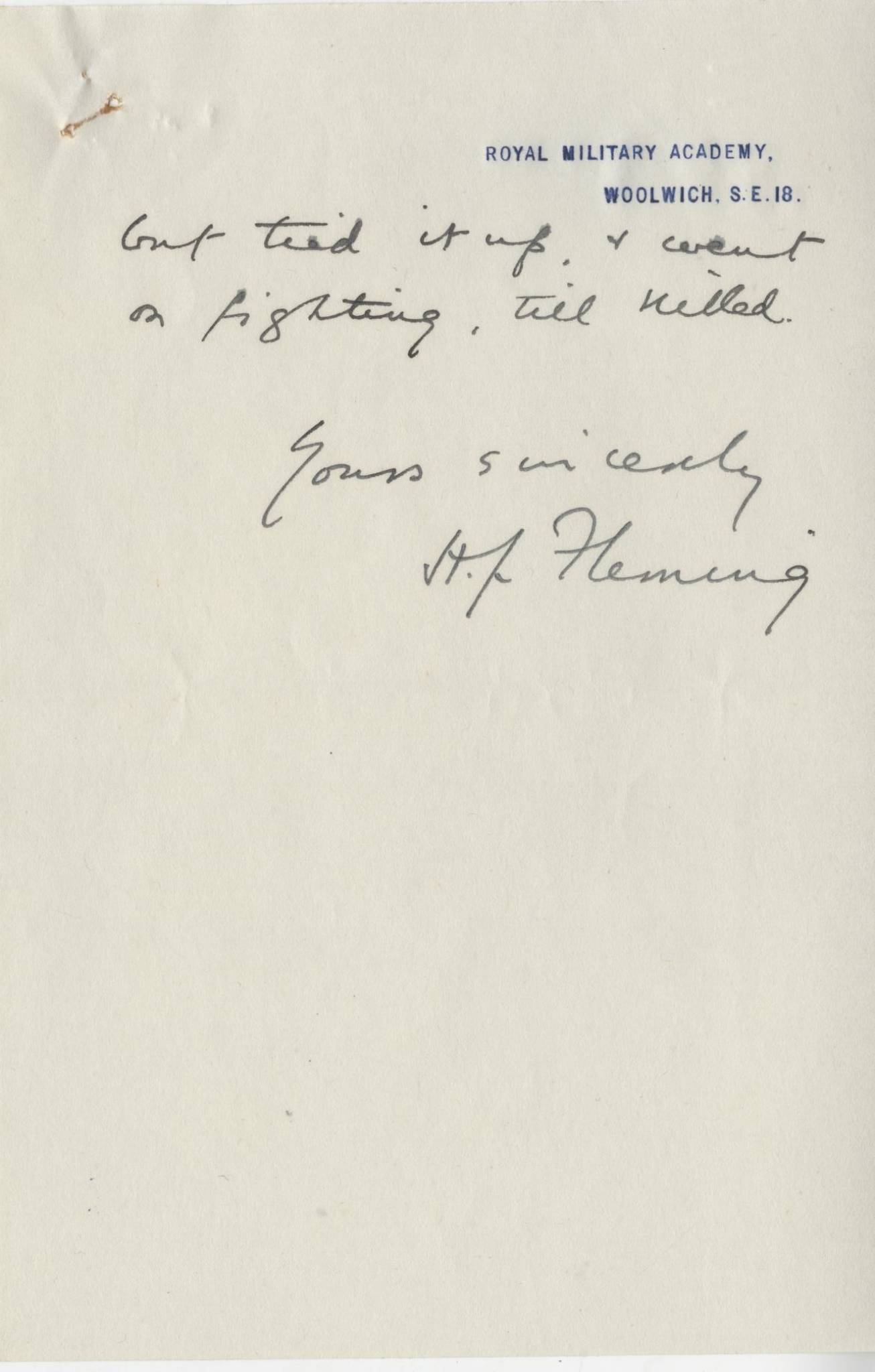 Fleming HM Letter 5