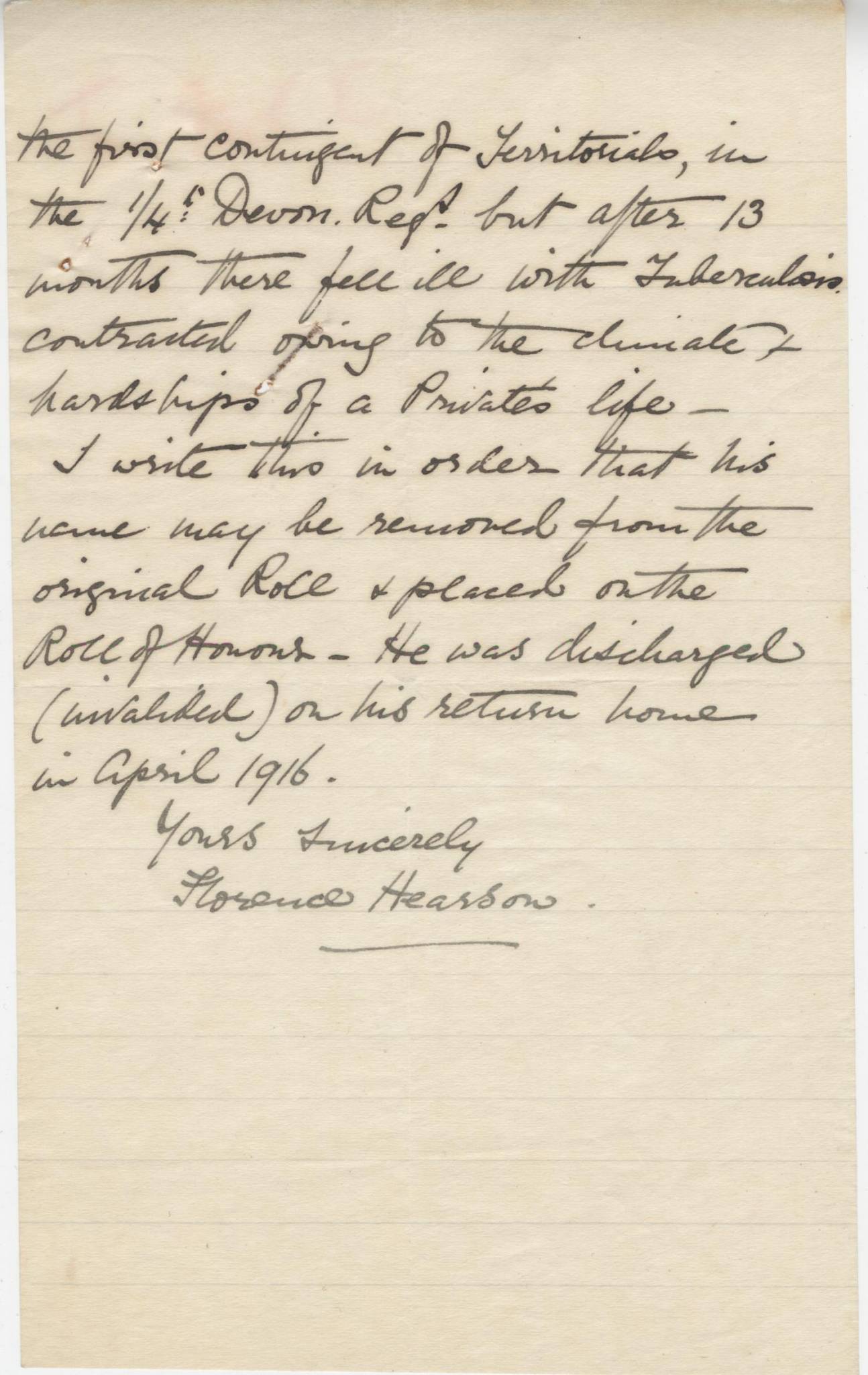 Hearson First Mother Letter 2
