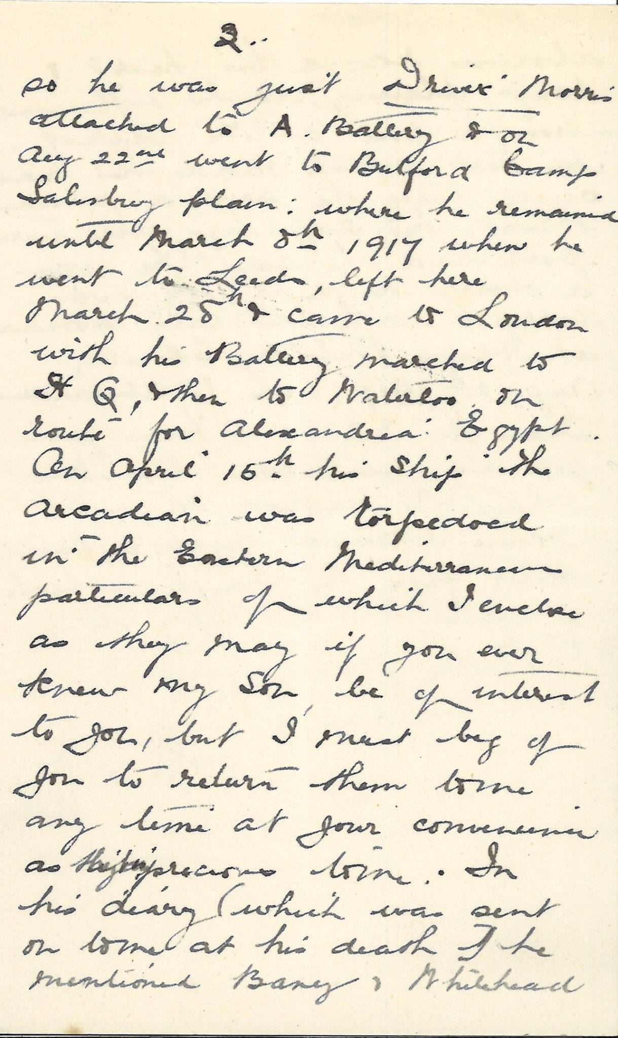 Morris JL Mother Letter 2