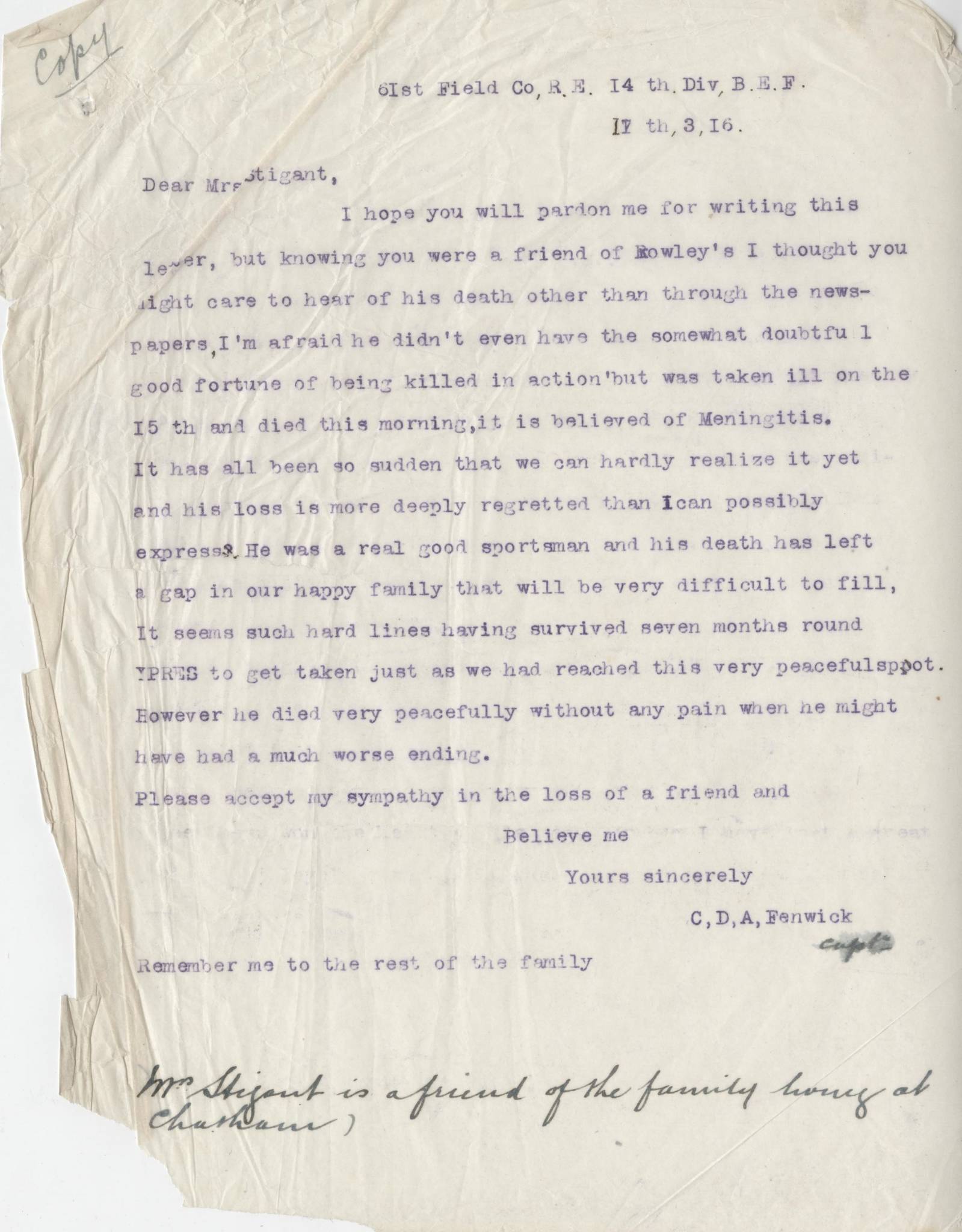 Rowley HG Copied Letters 1