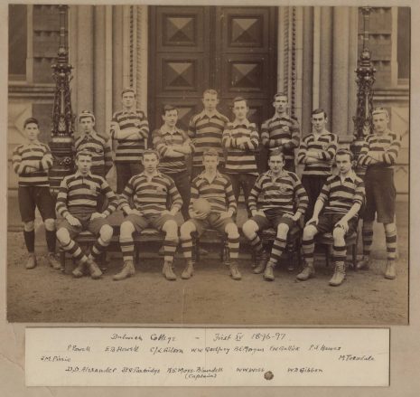 Photograph of the 1st XV Rugby Sport team, 1896-97