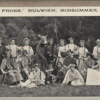 The cast of a production of The Frogs, 1908