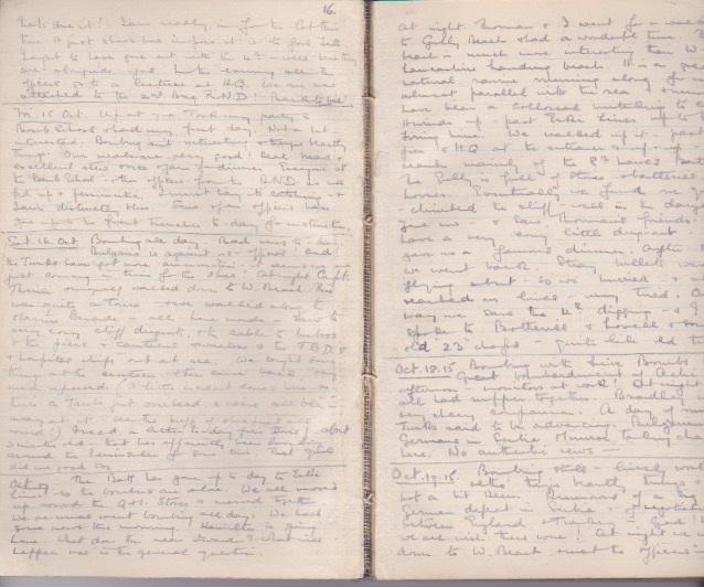 N F Perris diary manuscript page