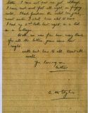 AH Styles letter fragment 1916. Photo courtesy of the Haines family archive.