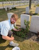 Current pupil, Nick (Y12), visiting the grave of OT Blair
